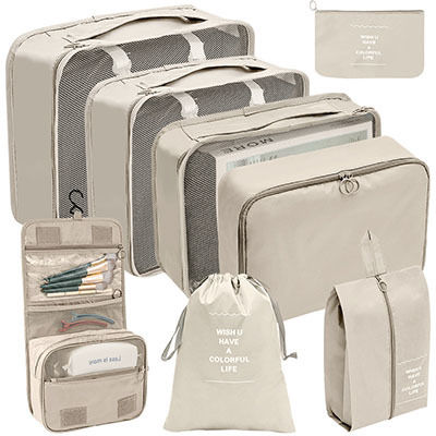 Thumbnail: 8/7pcs Travel Storage Suitcase Organizer Wardrobe Set