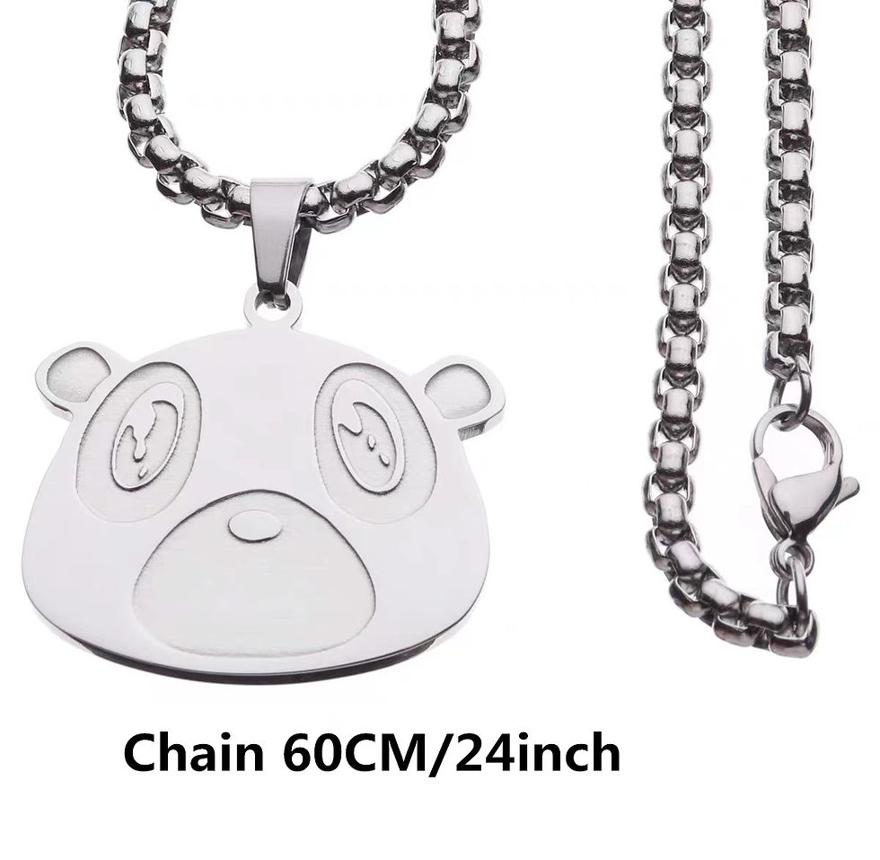 Thumbnail: Funny Bear Stainless Steel Pendant Europe and America Hip Hop Necklace Fashion J