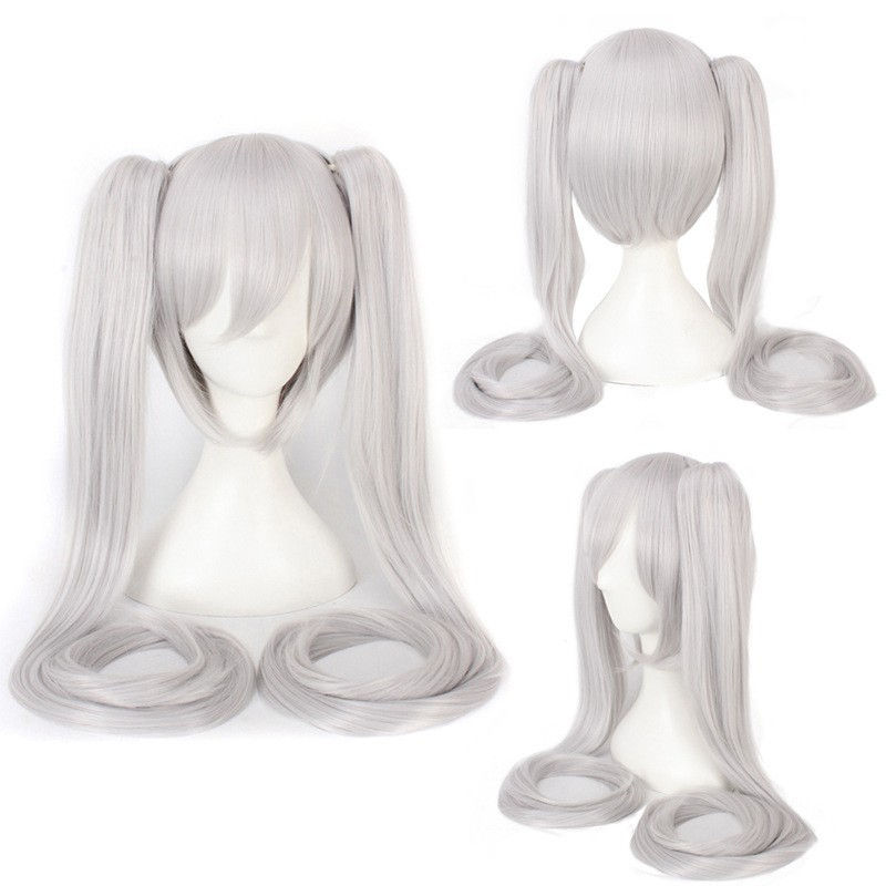 Thumbnail: Long Synthetic Heat Resistant Partygirl Ponytails Wigs + 28 Colors & Wig Cap 