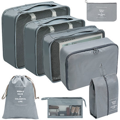 Thumbnail: 8/7pcs Travel Storage Suitcase Organizer Wardrobe Set