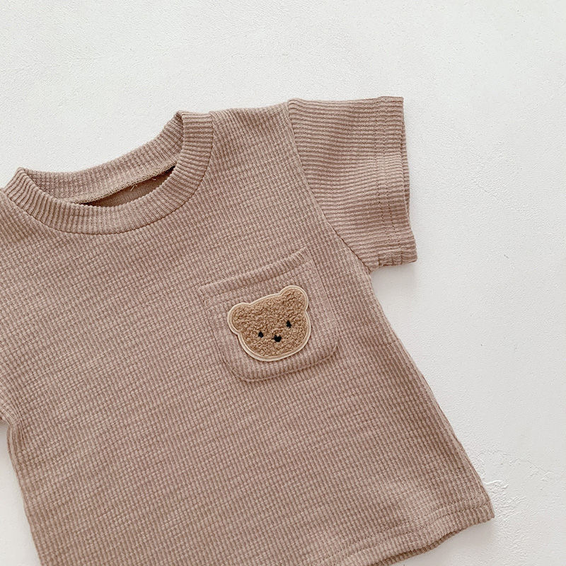 Thumbnail: Clothing Set 9M-3Y Solid Tee And Shorts 2 Pcs Outfit