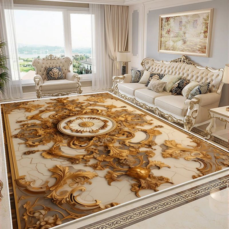 Thumbnail:  Large 3D Luxury Carpet Polyester Floor Decorative Mat