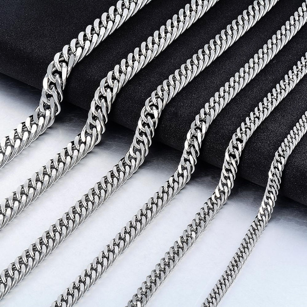 Thumbnail: Stainless Steel Chain Necklace Cuban Fashion 