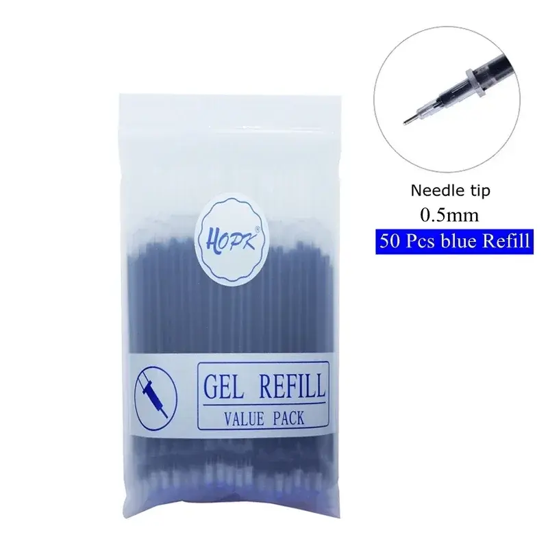 Thumbnail: 0.5mm/0.38mm 50pcs/set Gel Pen Refill Signature Rods Needle /Bullet tip