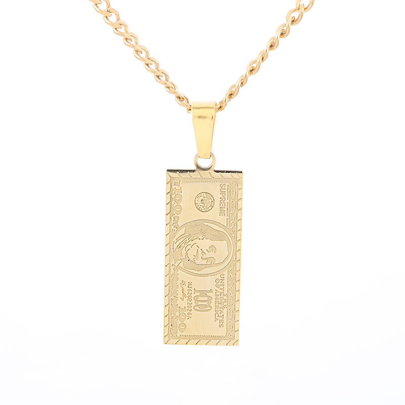 Thumbnail: Stainless Steel Music Guitar Pendant Necklace 