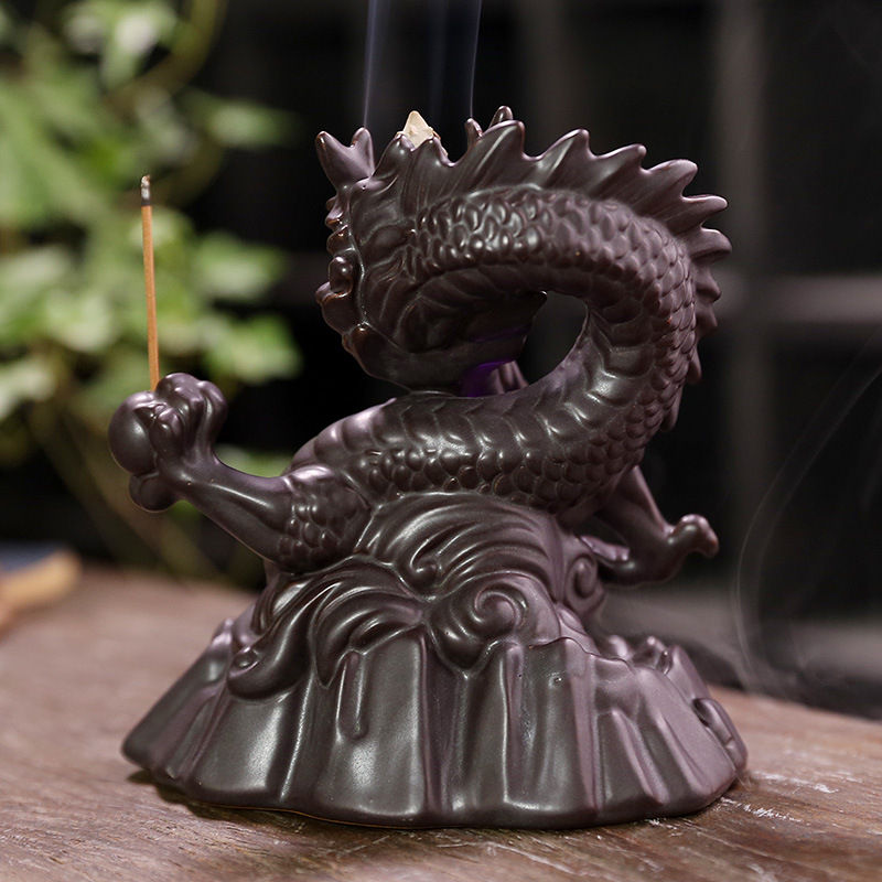 Thumbnail:  Led Crystal Ball Ceramic Dragon Incense Waterfall & Stick Holder