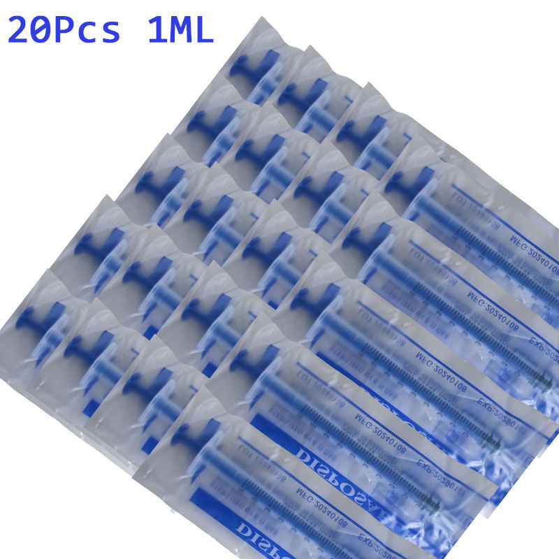 Thumbnail: 1ML Plastic Syringes Cubs Measuring Nutrient Hydroponic Disposable Epoxy Resin