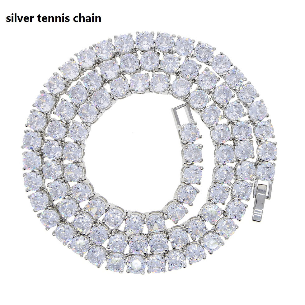 Thumbnail: 5mm Tennis Chain Necklace Two Tone Fashion Choker