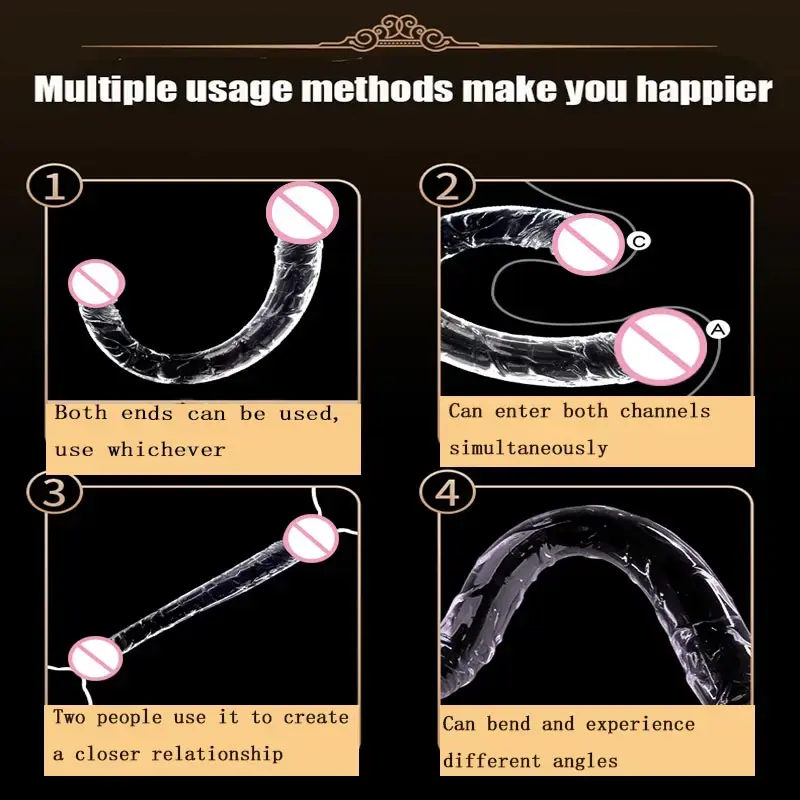 Thumbnail: Double Sided Simple jelly manual simulation adult toys suitable for Pleasure