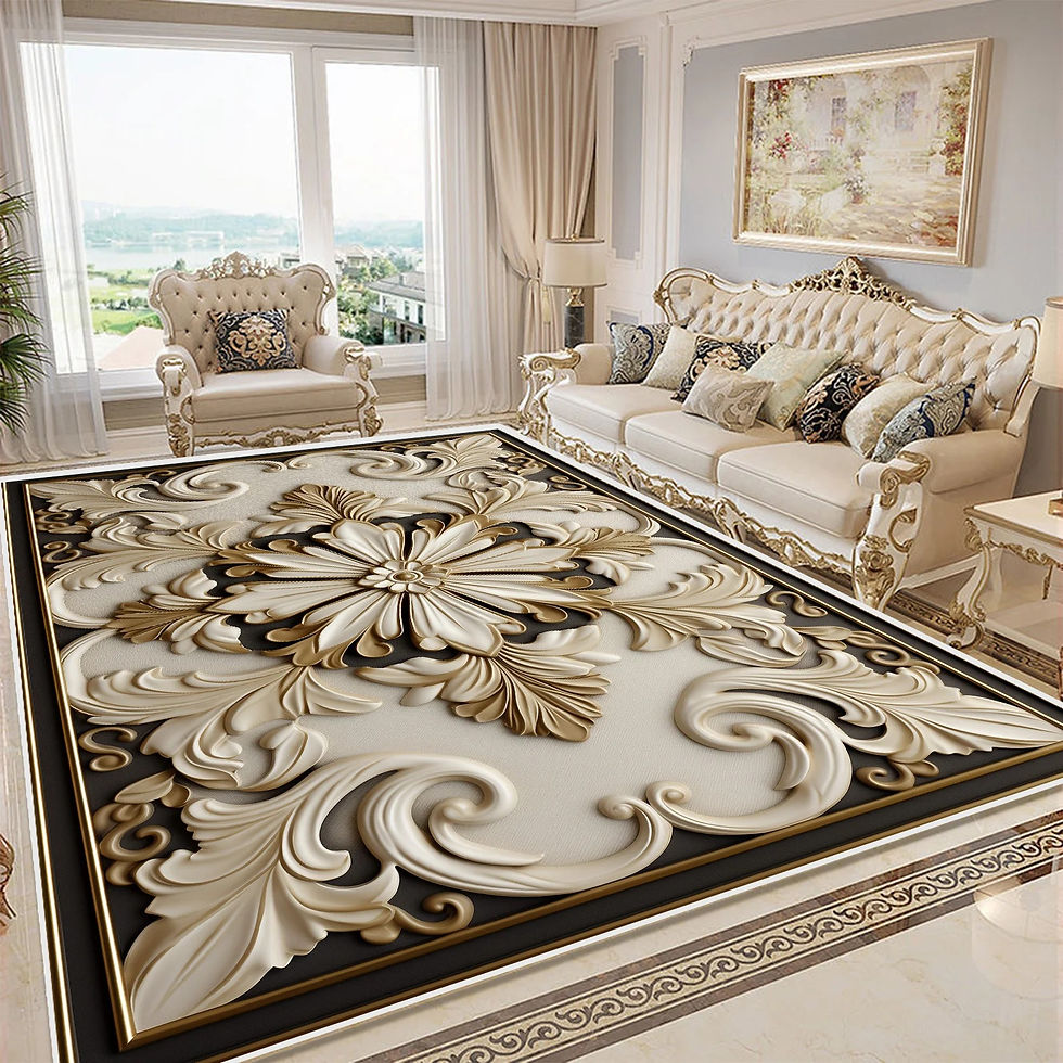 Thumbnail:  Large 3D Luxury Carpet Polyester Floor Decorative Mat