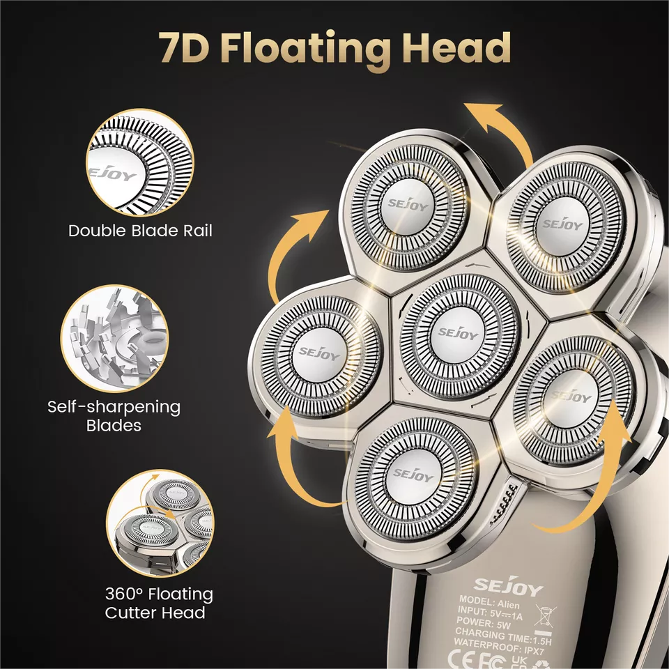 Thumbnail: Electric Shaver Hair Clipper 5 IN 1 Beard Trimmer Bald Head Shaver Wet & Dry