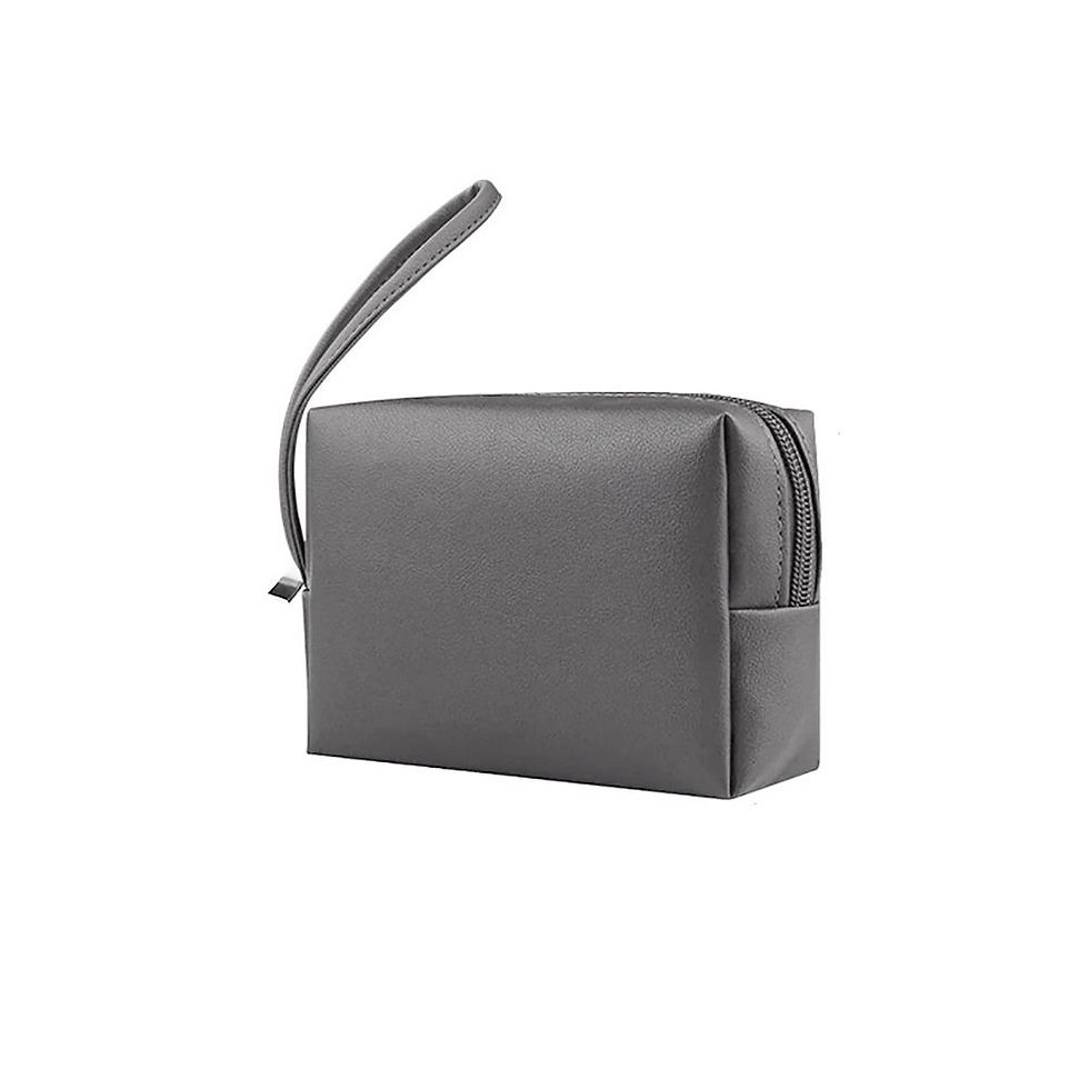 Thumbnail: PU Leather Digital Storage Bag Cosmetic Case Data Cable HDD U Disk Protective Co