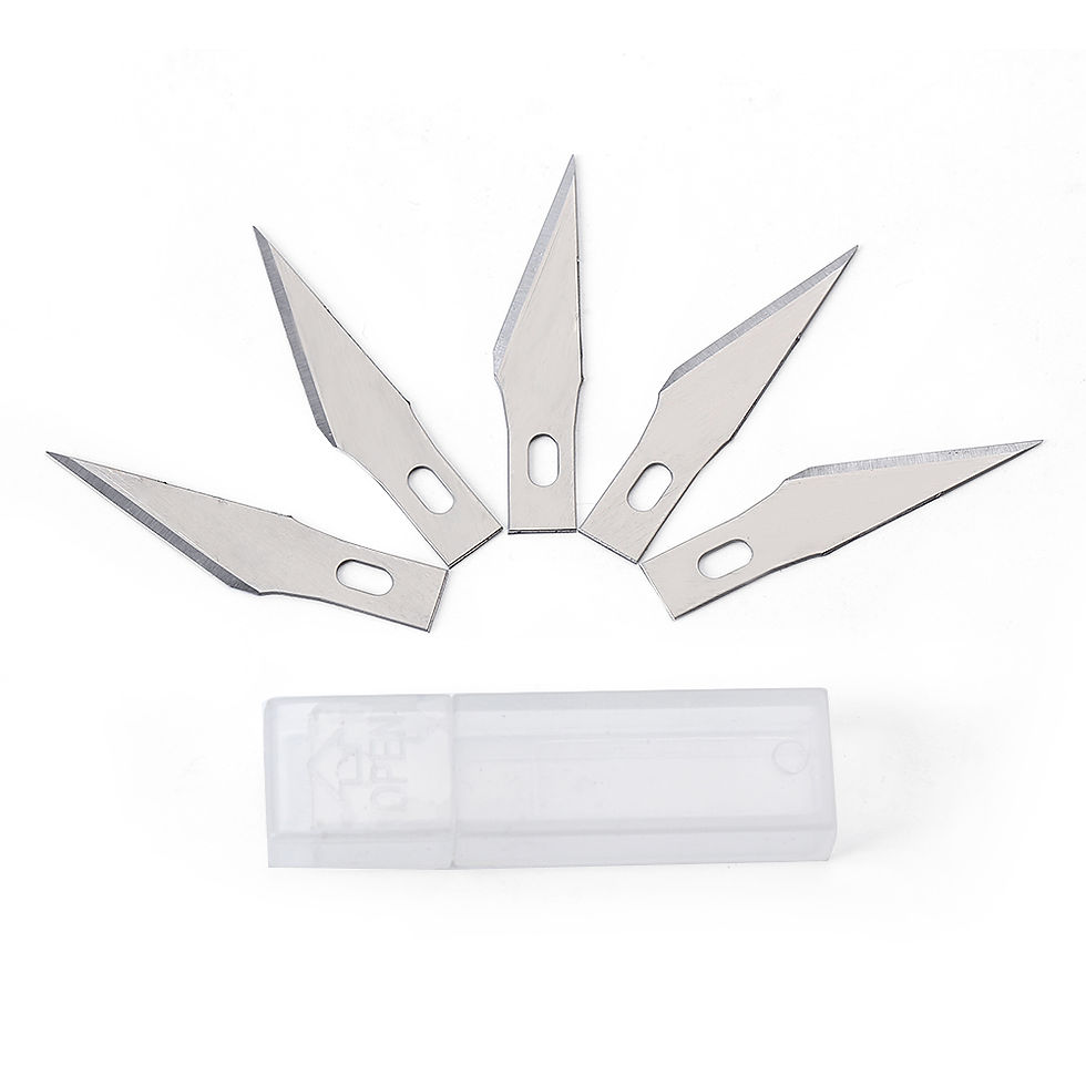 Thumbnail: Non-Slip Metal Scalpel Knife Tools Kit + 5pcs Blades 