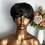 Thumbnail:  Pixie Cut Short Human Hair Wigs With Bangs Machine Made 