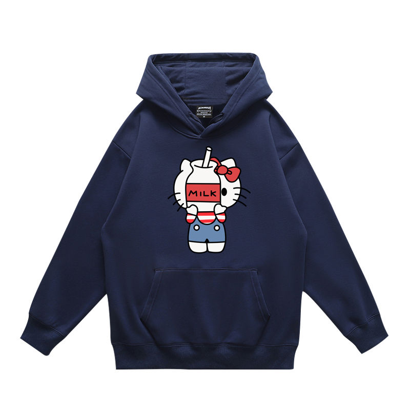 Thumbnail: Cartoon fashion label Hello Kitty hoodie loose over sized top