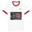 Thumbnail: Cloughy - Unisex Ringer T-shirt White and Red