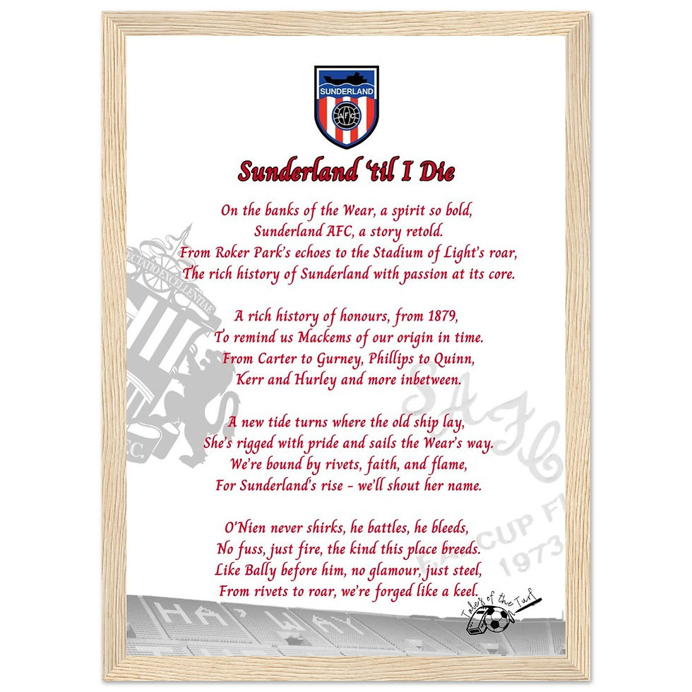 Thumbnail: Sunderland AFC - Premium Matte Paper Wooden Framed Poster