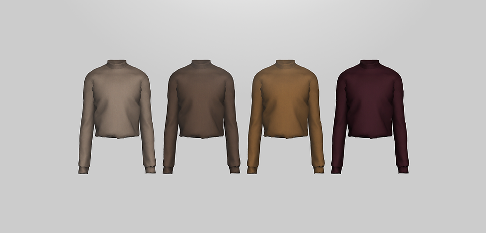 Миниатюра: AM_top_RONAmock-neck sweater_12swatches