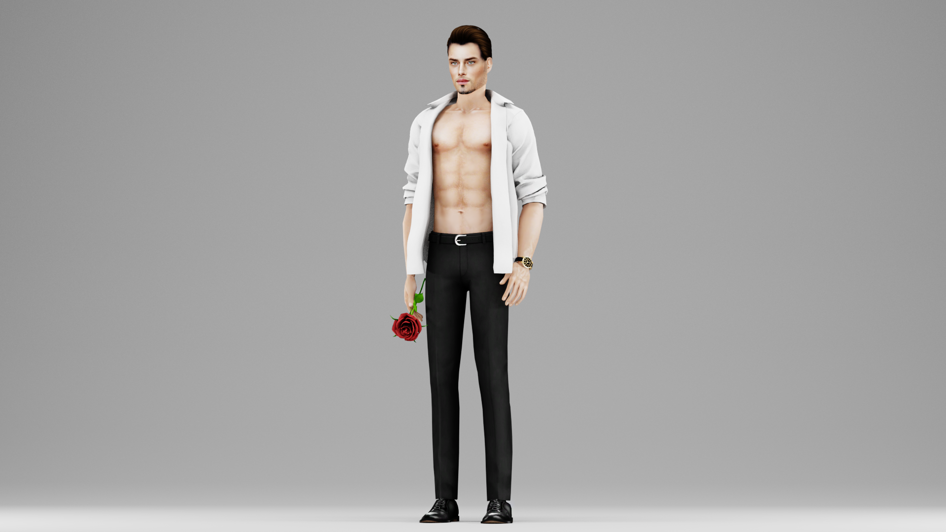 Base clothes top only open shirt v1 18.02.21