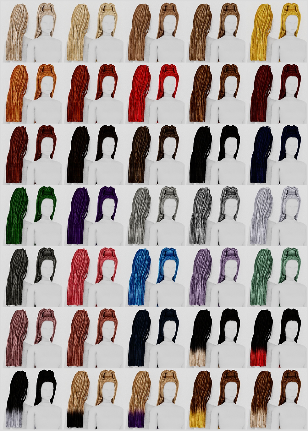 Миниатюра: Hair female 031221 35color