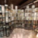 Vodka bottles on display inside the Vodka Museum in Warsaw, Poland — Poland travel diary tour.