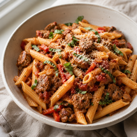 Penne Pasta with Sausage