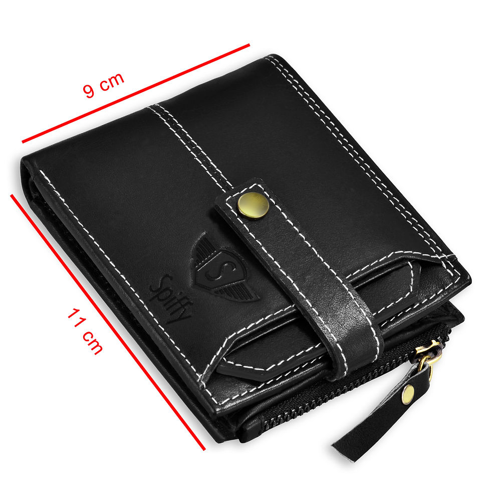 Thumbnail: Spiffy Genuine Crunch Leather Wallet For Men Men's Wallet | Men Wallet - Black