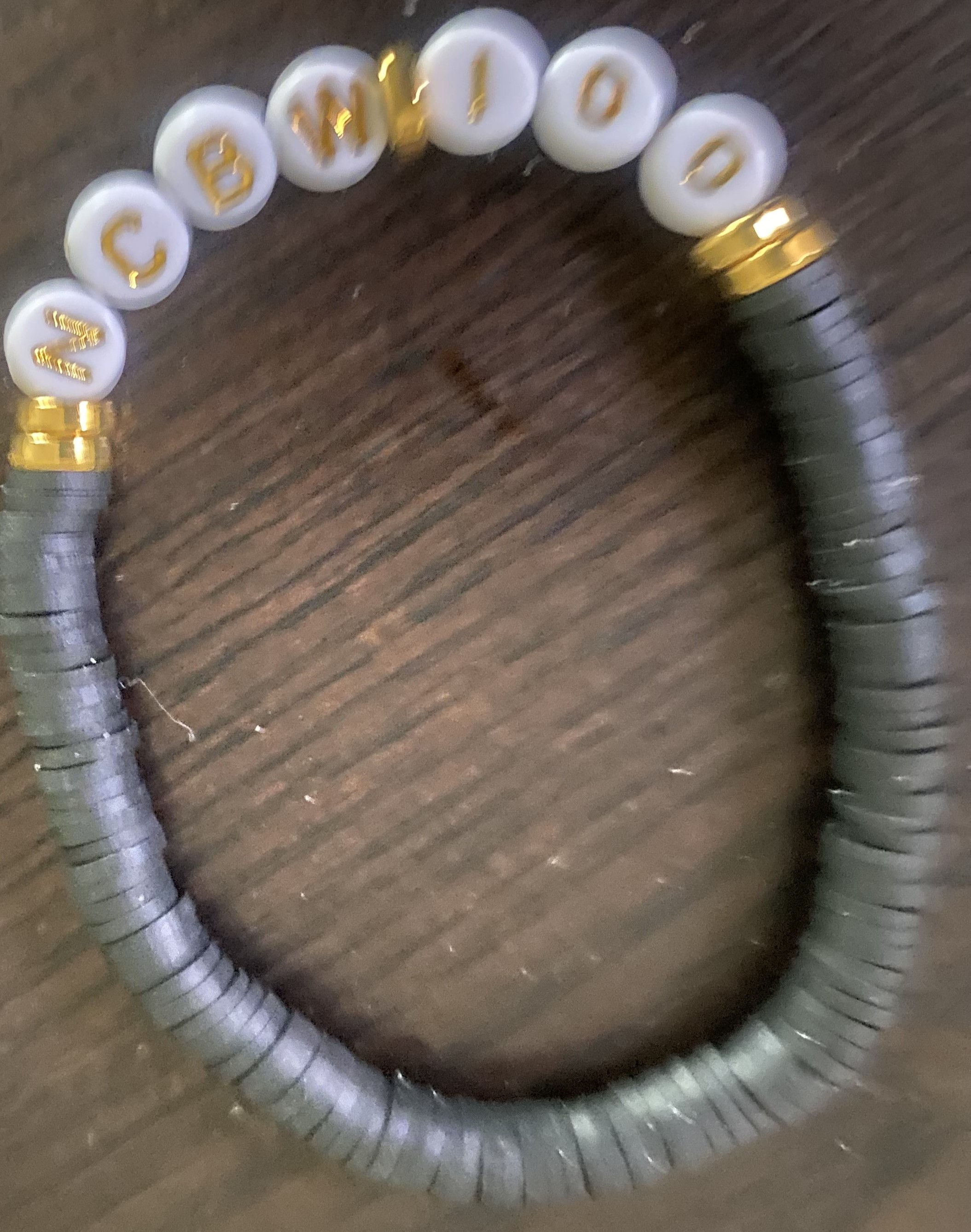 Black beaded NCBW100 bracelet