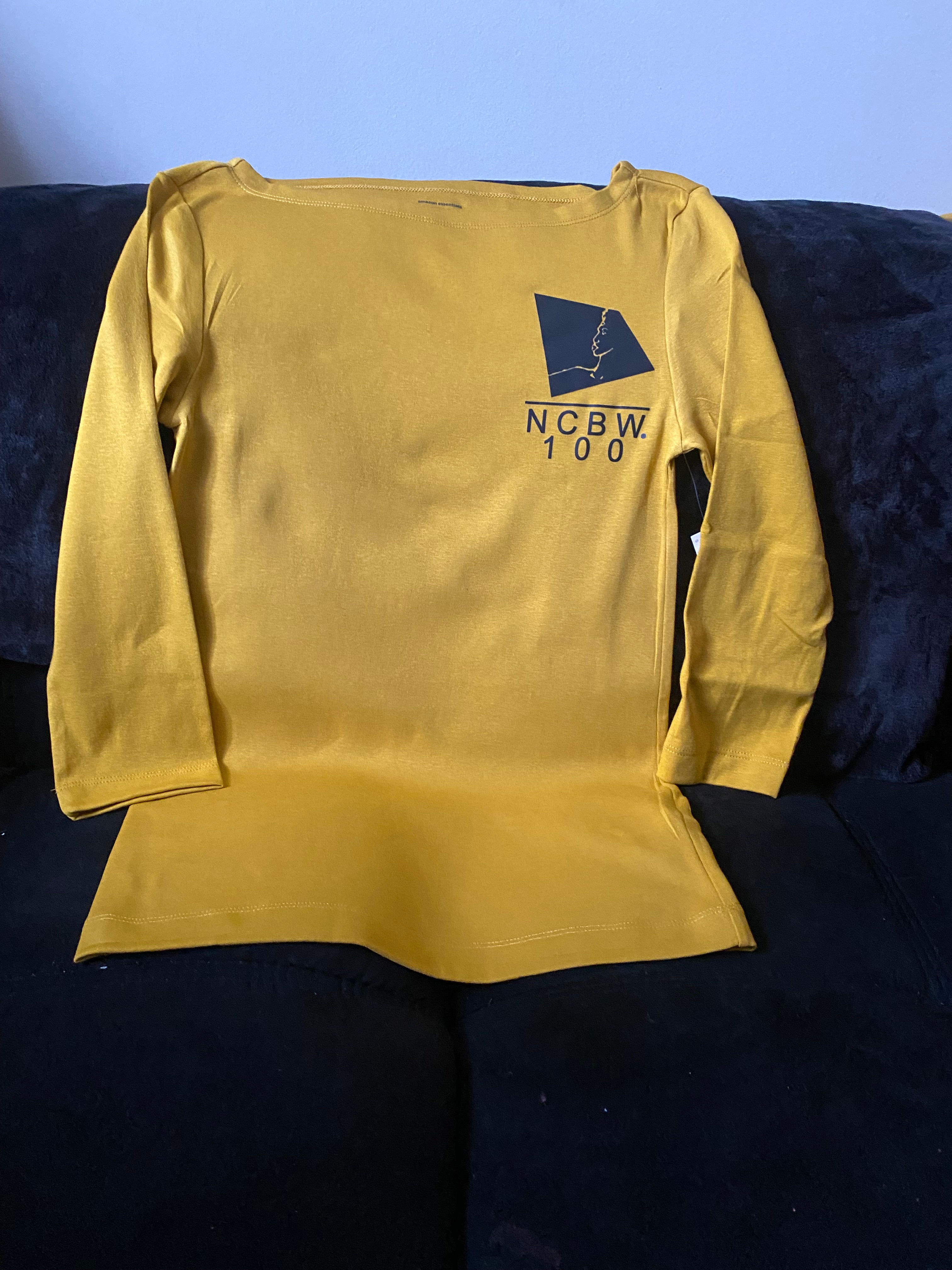NCBW Gold 3/4 Length Sleeve Logo Shirt