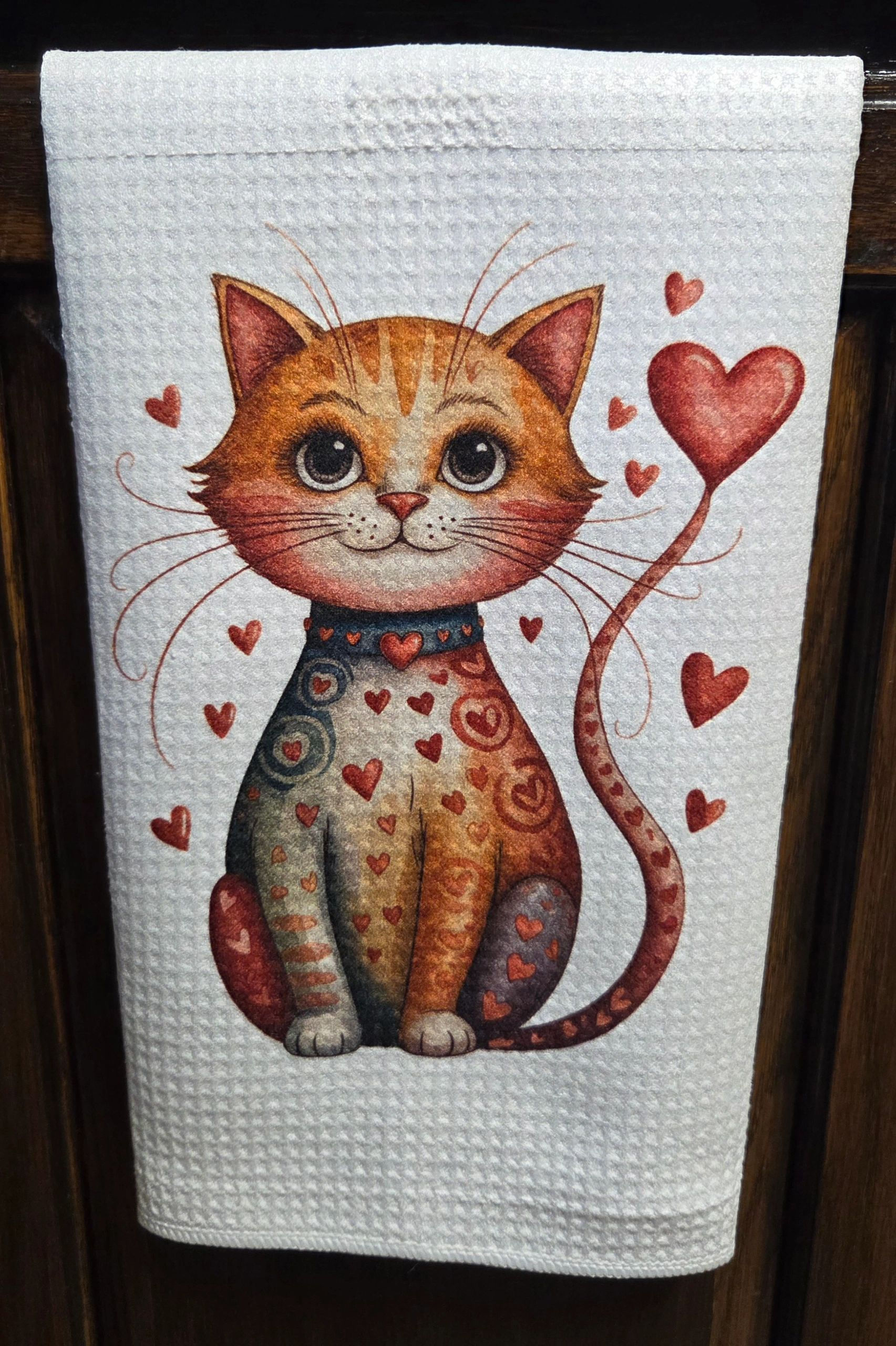 Purr-fection Ginger Kitty Towel