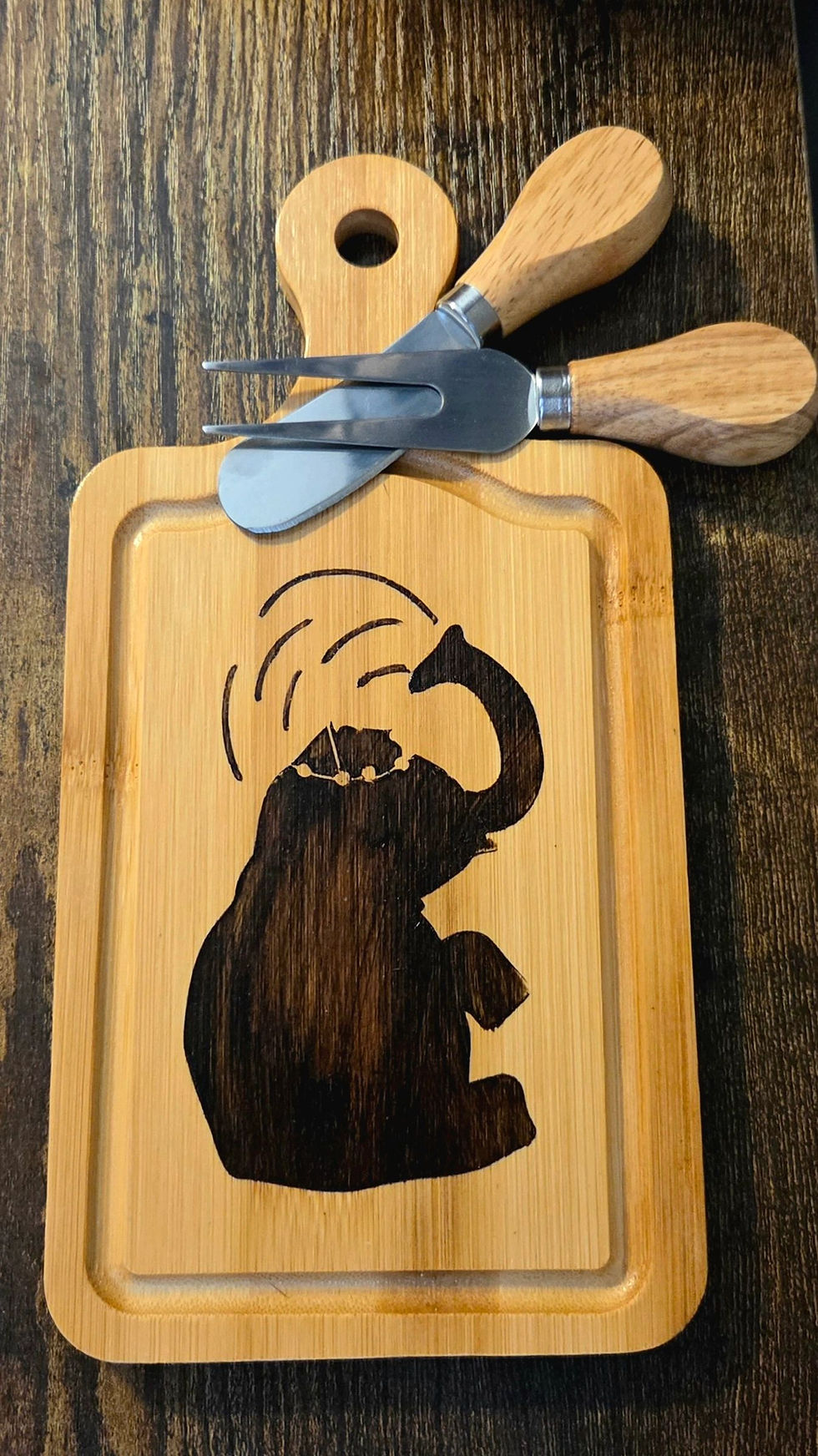 Good Luck Energy Bamboo Charcuterie Board