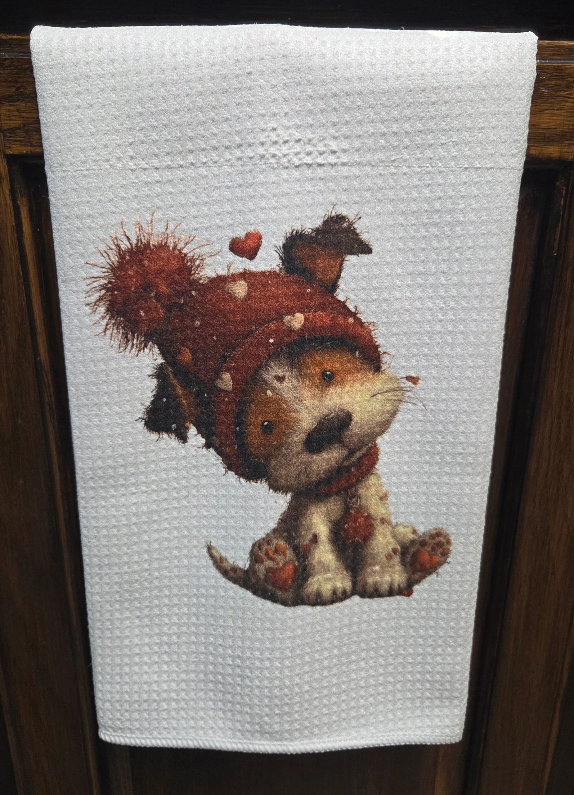 Cute Dog with Red Hat
