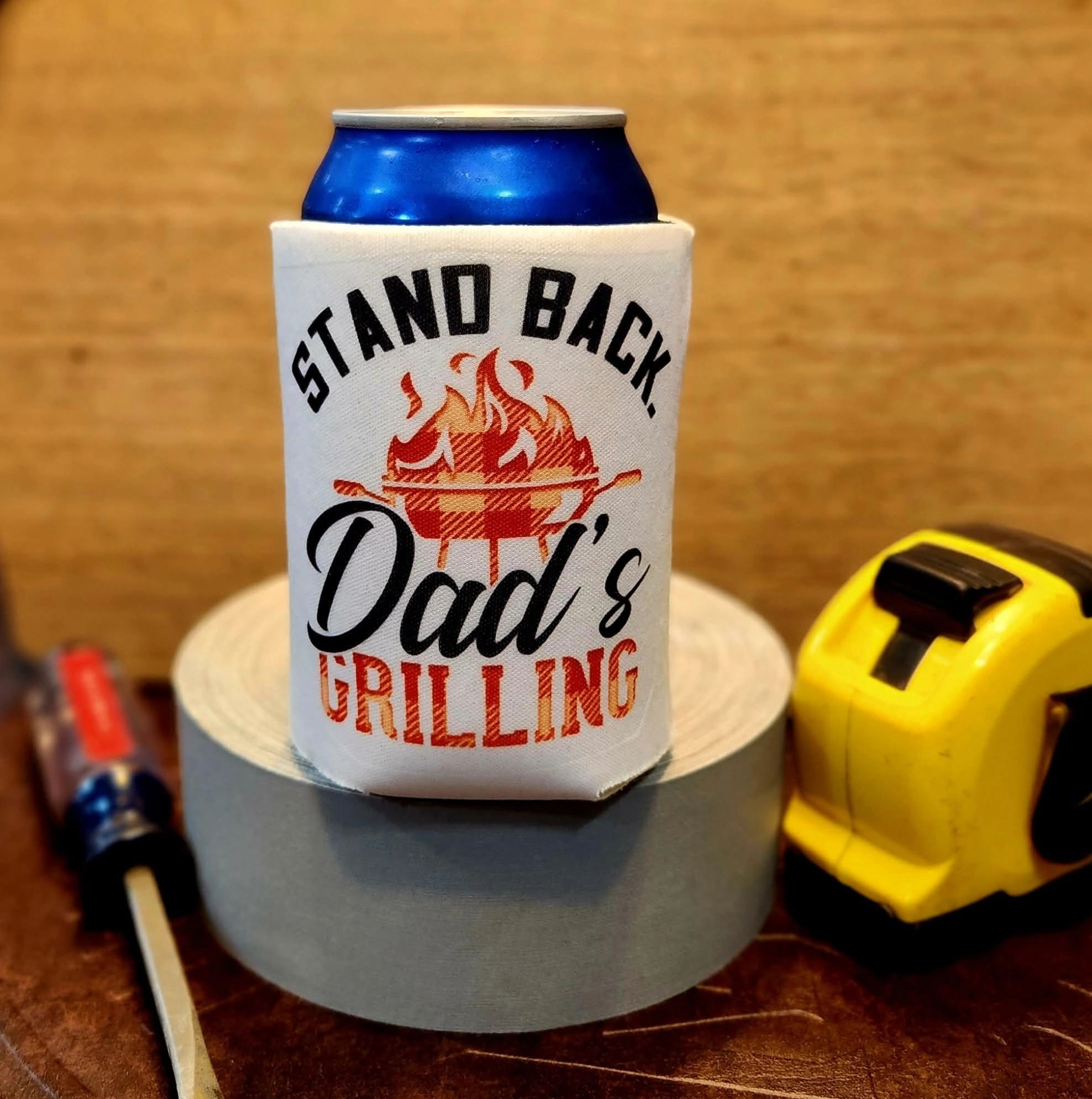 Stand Back - Dad's Grilling Koozie