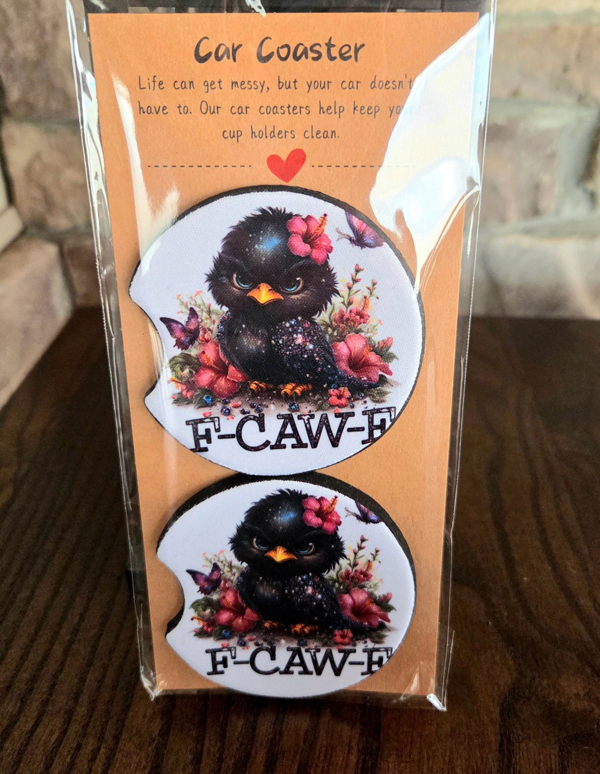 F-caw-F Raven Coasters