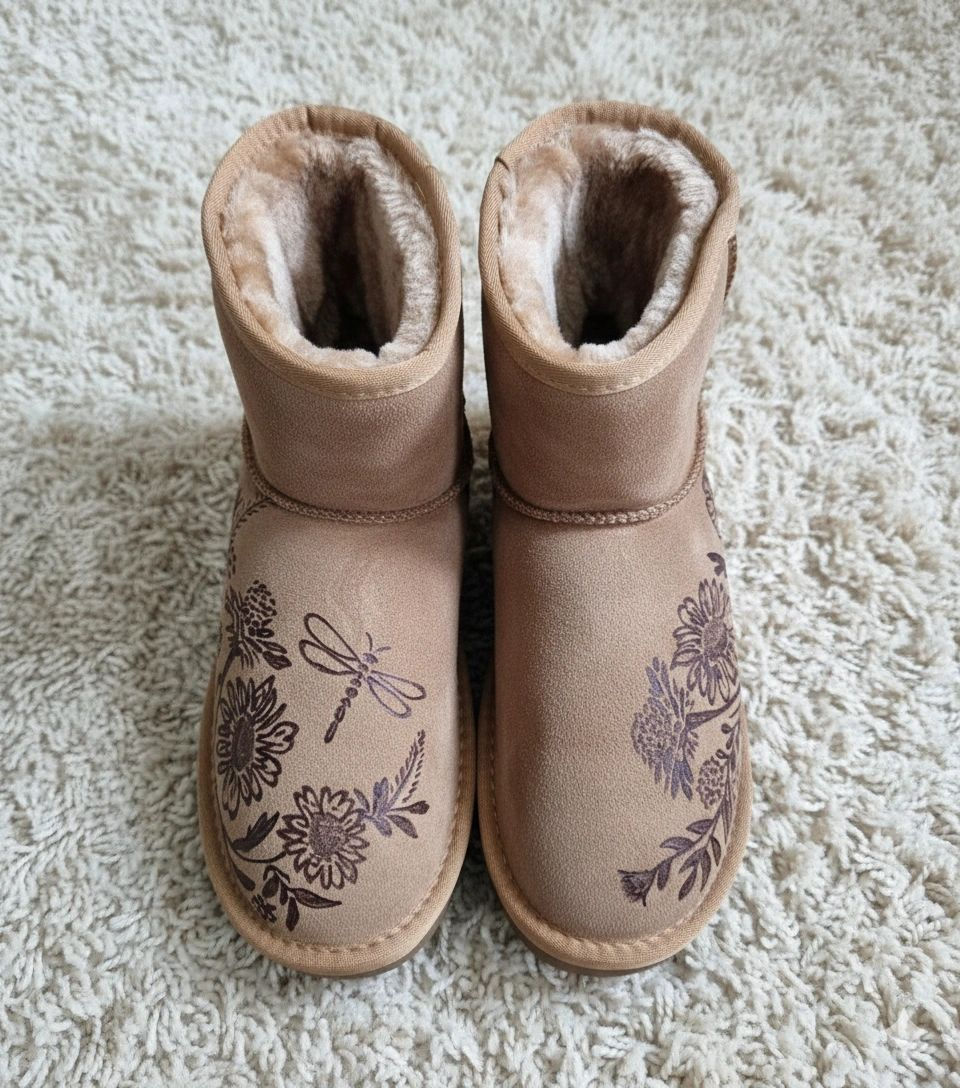 "The Garden" Hand-burned Boots