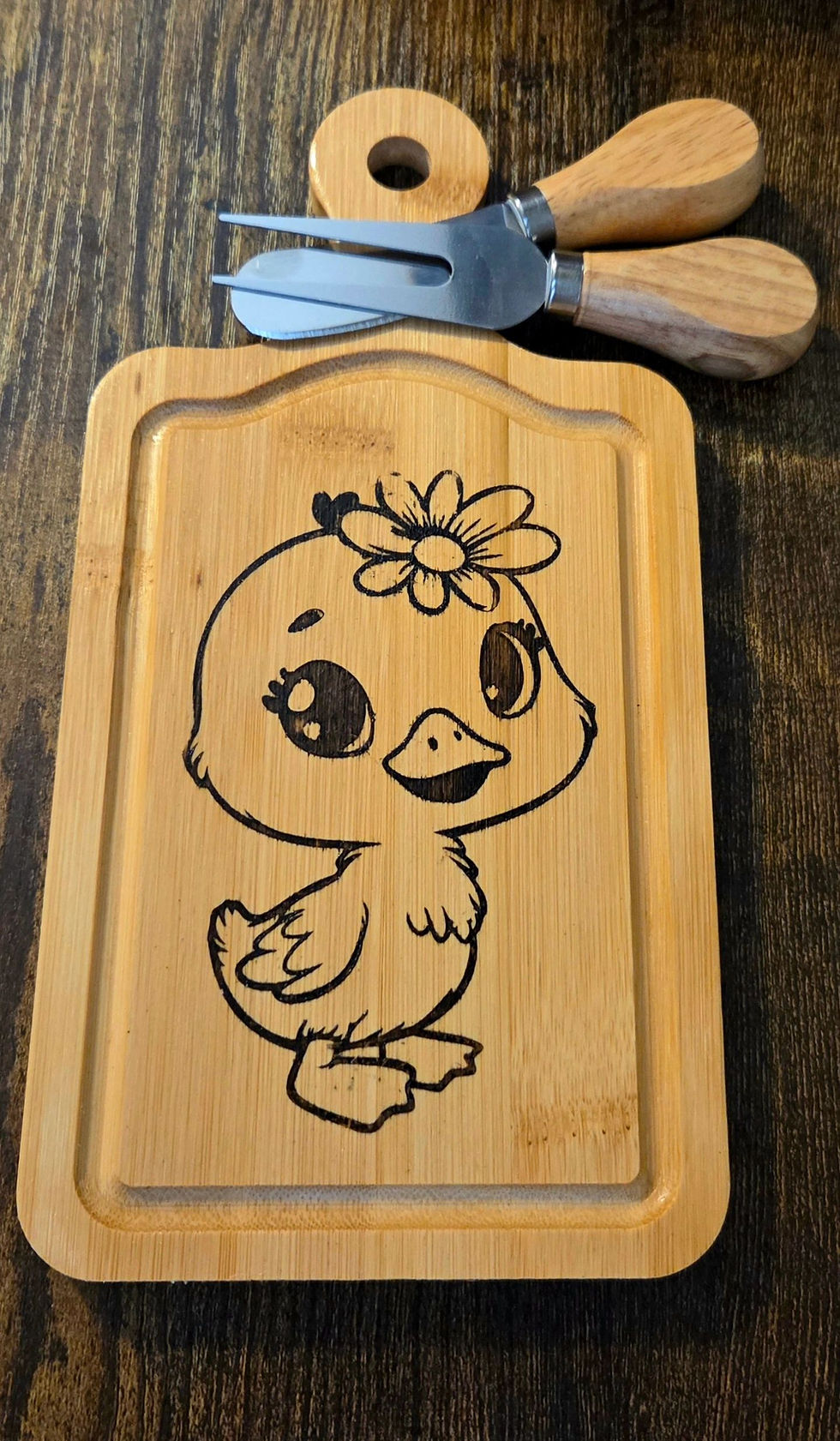 Adorable Duck Bamboo Charcuterie Board