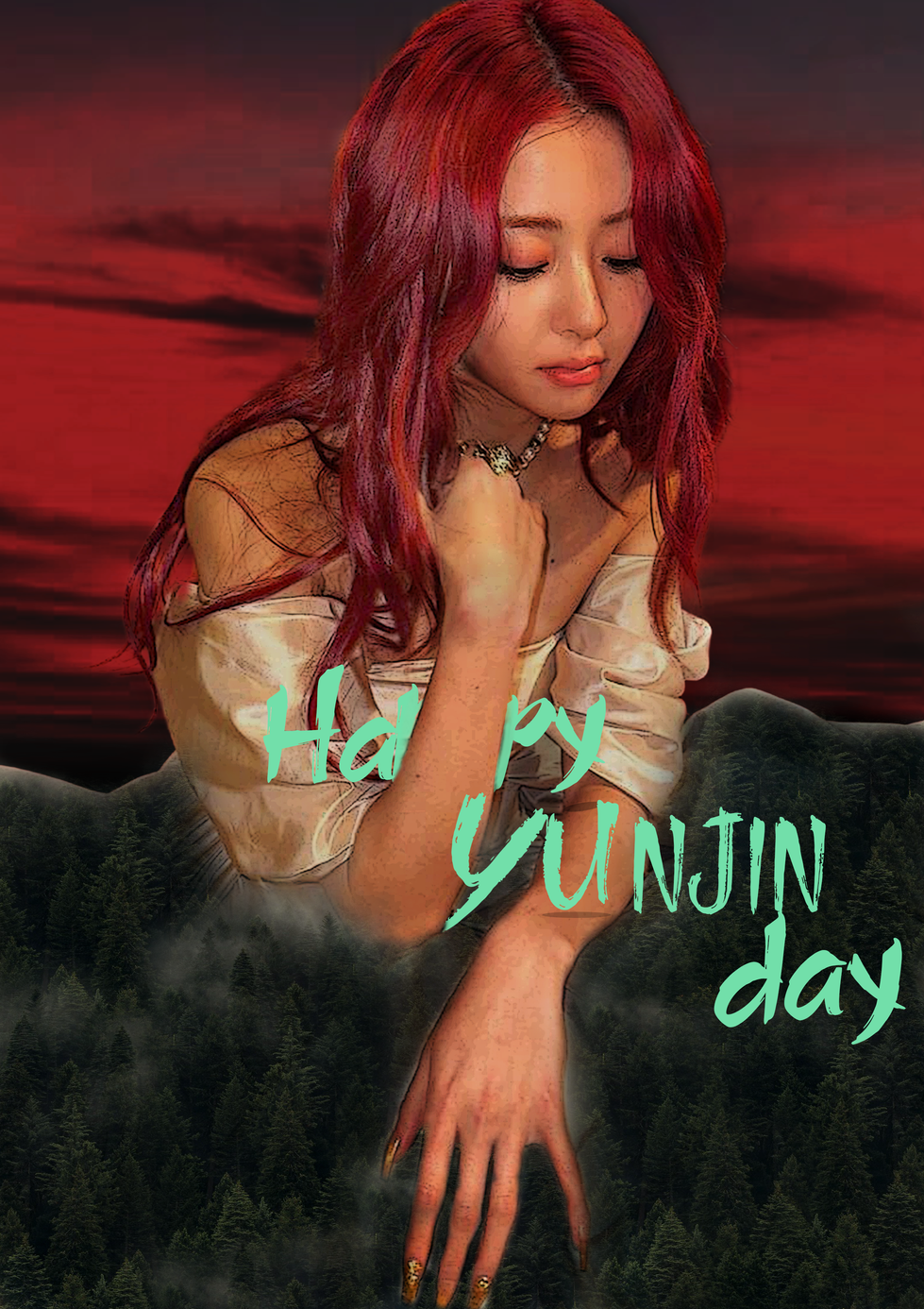 YUNJIN of Le Sserafim Birthday poster