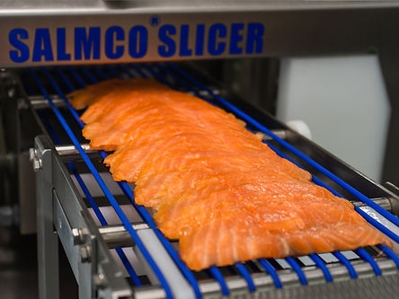 Shingled smoked salmon