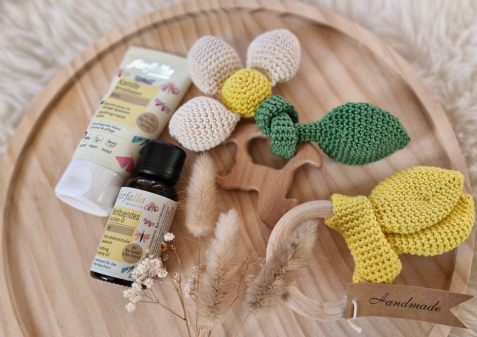 Miniaturbild: Natur Baby Geschenkset - Baby Geschenk zur Geburt /Gelb/ "M"