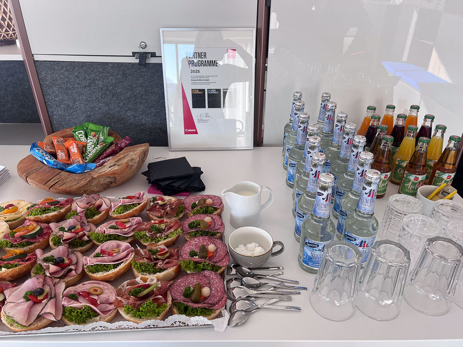 Frühstücksbuffet für das Grasenhiller InnoTech Frühstück