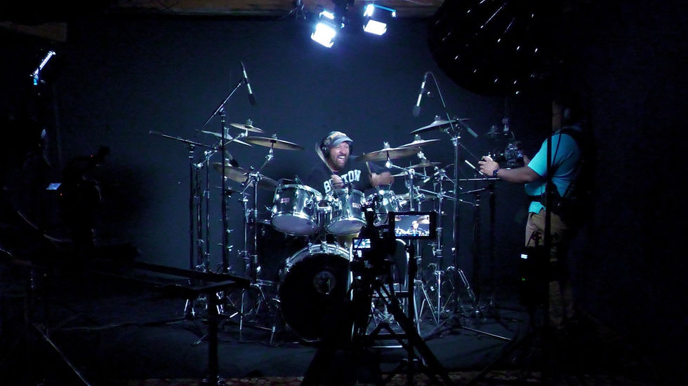 A video filming session.