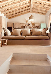 Salon canapé confortable lin