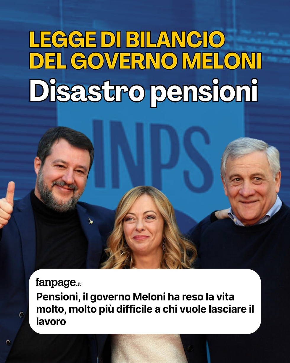 Disastro pensioni, disastro Meloni