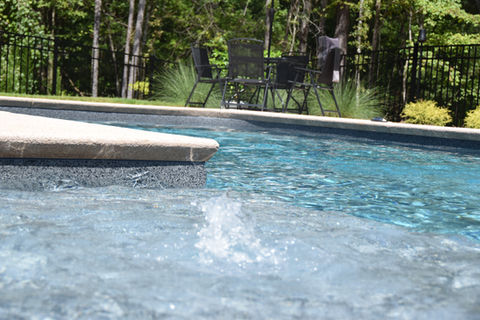 waterfall in a custom pool