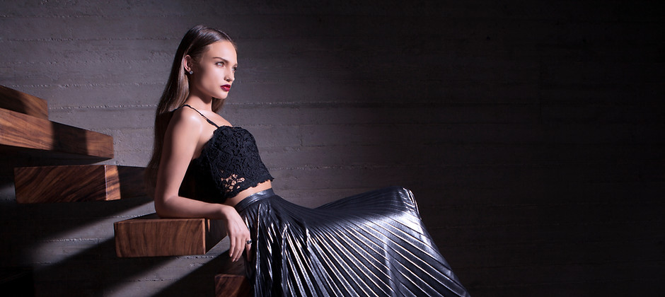 Fashion Model on Stairs