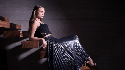 Fashion Model on Stairs