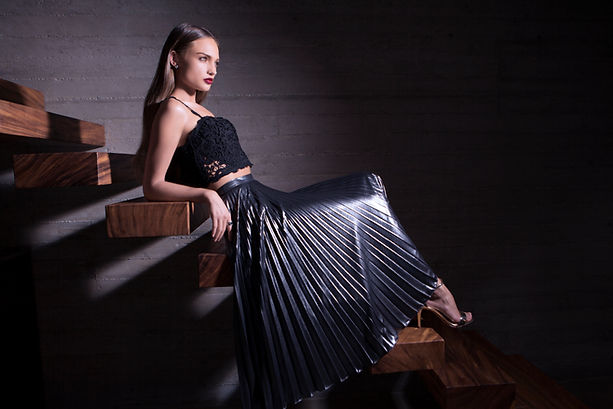 Fashion Model on Stairs