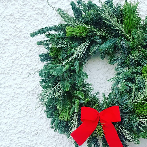Botanical christmas wreath