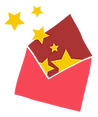 Enveloppe étoiles Éclatement