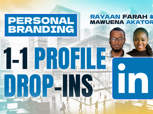 LinkedIn Drop-Ins: 1-1 Guidance To Optimise Your Profile